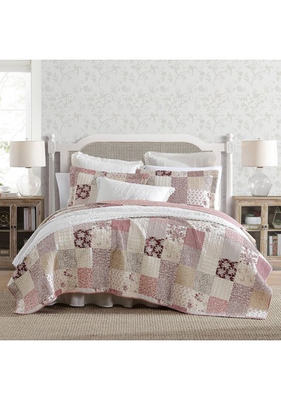 Kraliçe Yorgan Seti Ters Çevrilebilir Pamuklu Yatak Örtüleri Kırk Yama Işi Esinlenen Ev Dekoru Celina Patchwork K Genel