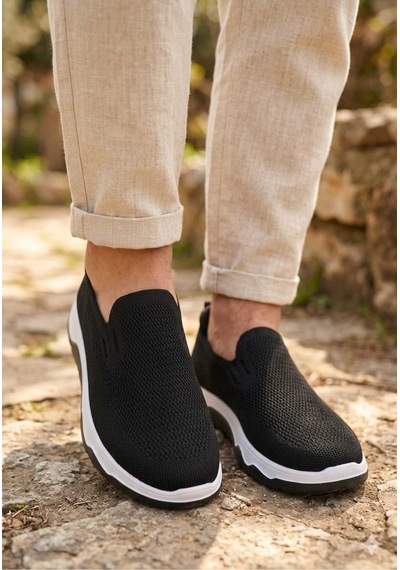 Mcdark Erkek Siyah Beyaz Triko Aqua Yazlık Sneaker Ayakkabı