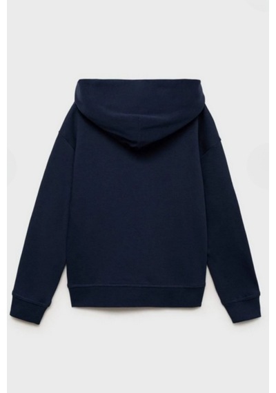 Kız Çocuk Basic Fermuarlı Kapüşonlu Okul Sweatshırt G2025-3-2 Lacivert
