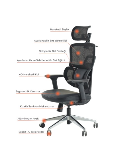 Venice Profesyonel Premium Yönetici Koltuğu Ergonomik