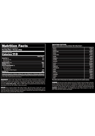 Animal, 100% Whey Protein 2.3kg Çikolata Aromalı Çikolata