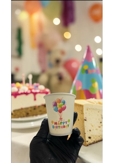 Balon Parti Doğumgünü Etkinlik Temalı Tek Kullanımlık 7 Oz 50 Adet Karton Bardak