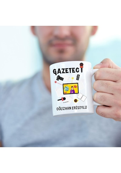 Gazetecilere Özel Tasarımlu Kupa Bardak