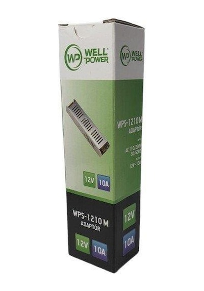 Wellpower 12Volt 10Amper Slim Adaptör Metal Kasa