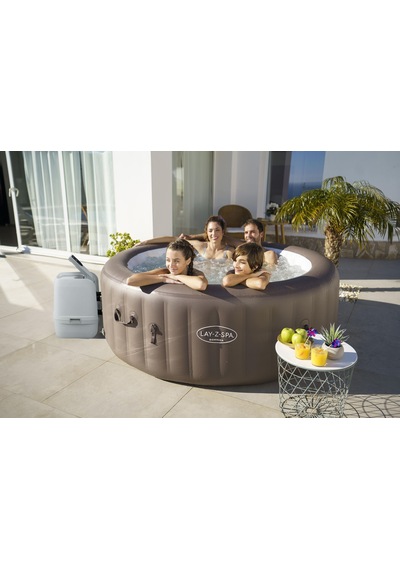 Lay-z-spa Dominica Smart Hydrojet 6001s Enerji Tasarruflu Şişme Spa Havuzu, Mobil Uygulama Kontrollü, 4-6 Kişilik Gri