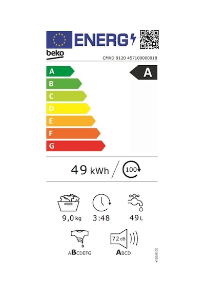 Beko CMXD 9120 1200 Devir 9 KG Çamaşır Makinesi