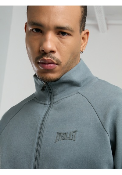 Everlast Ever Relaxed Regular Gri Yüksek Yaka Erkek Full Zip Sweatshirt Gri