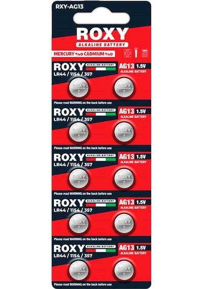 Roxy Rxy-ag13 Ag13 Saat Pili 1.5v Lr44/1154/357 10lu Kart 4741