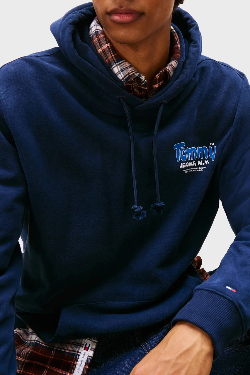Tommy Jeans Erkek Sweat Dm0dm22086 C1g Lacivert Lacivert
