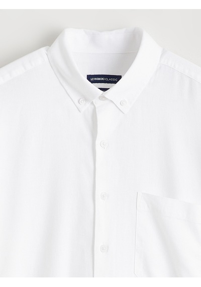 Lcwaıkıkı Classic Beyaz Regular Fit Gabardin Erkek Basic Gömlek