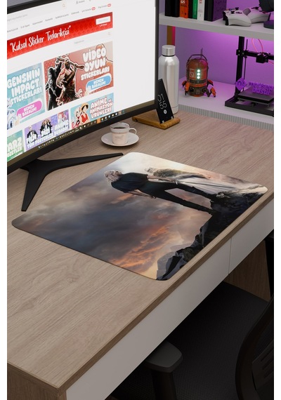 The Witcher V4 48x40 Xl Gaming Kauçuk Kaymaz Taban Mouse Pad Fare Altlığı