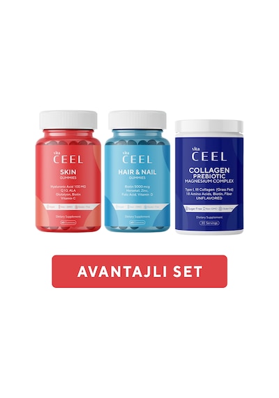 3'lü Collagen Tip 1, 3 İçeren Magnezyum Complex, Cilt Vitamini, Saç & Tırnak Vitamini