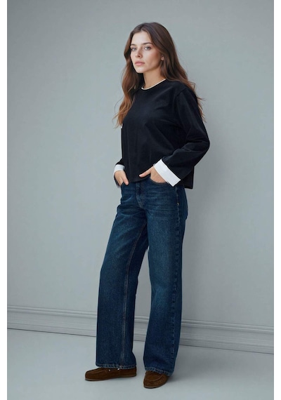 Defacto Loose Fit Uzun Kollu Tunik G8576ax26spnv245 Lacivert-nv245 Defacto Loose Fit Uzun Kollu Tunik G8576ax26spnv245 Lacivert-nv245