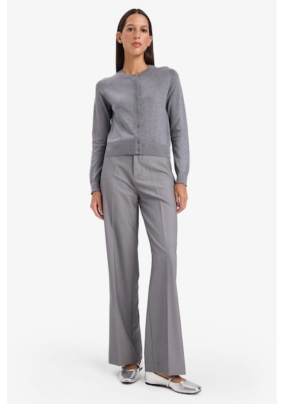Defacto Regular Fit Bisiklet Yaka Hırka D6282ax25augr456 Gri