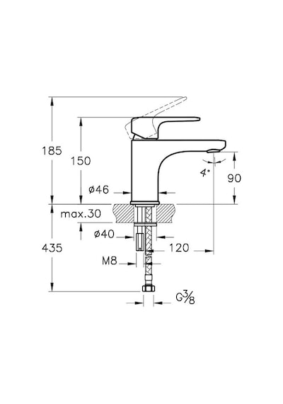 Artema Root Round A4270526 Lavabo Bataryası Bakır