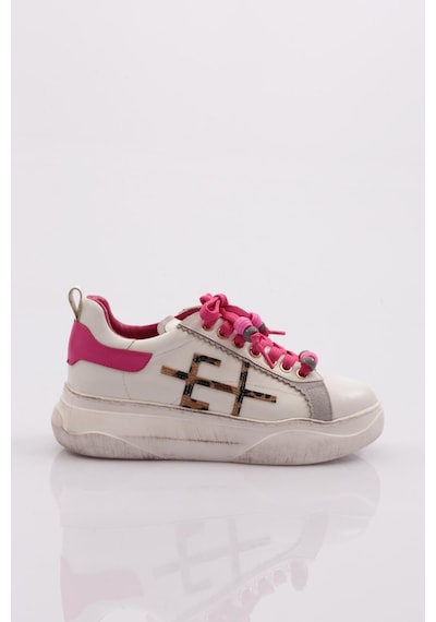 Dgn 1023 Kadin Sneaker Ayakkabi 1023-2007-R0214 Beyaz - Fuşya