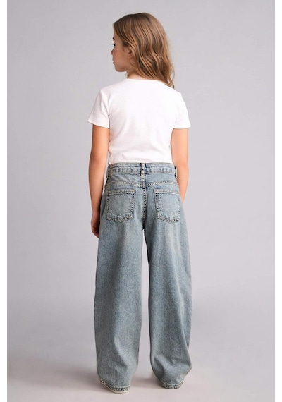 Defacto Baggy Fıt Jean Pantolon Kız Çocuk H6075a826spnm28 Mavi-nm28