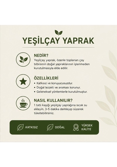 Yeşil Çay Yaprak Bitki Çayı - 500 Gr