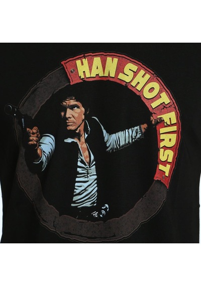 Bant Giyim - Star Wars Han Solo Siyah Erkek T-Shirt Tişört