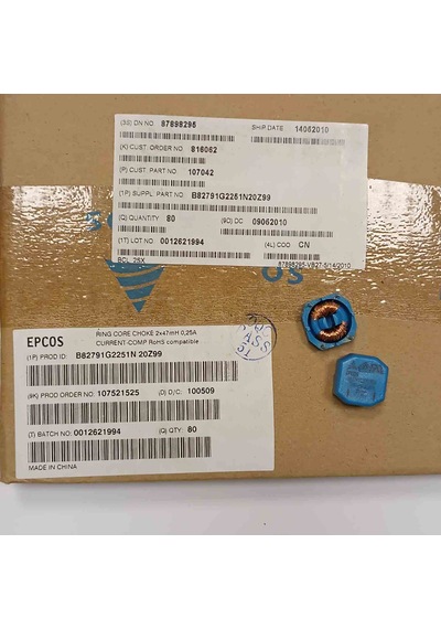 B82791g2251n20z99 2x47mh 0.25a Yageo Bobin 10 Adet