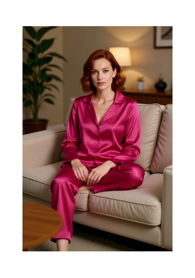 Ersefa Kadın Saten Zebra Desenli Lounge Pijama Takımı Fonksiyonel Dayanı Fuşya Ersefa Kadın Saten Zebra Desenli Lounge Pijama Takımı Fonksiyonel Dayanı Fuşya