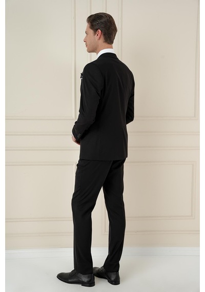 Efor Tk 908 Slim Fit Siyah Spor Takım Elbise Siyah Efor Tk 908 Slim Fit Siyah Spor Takım Elbise Siyah