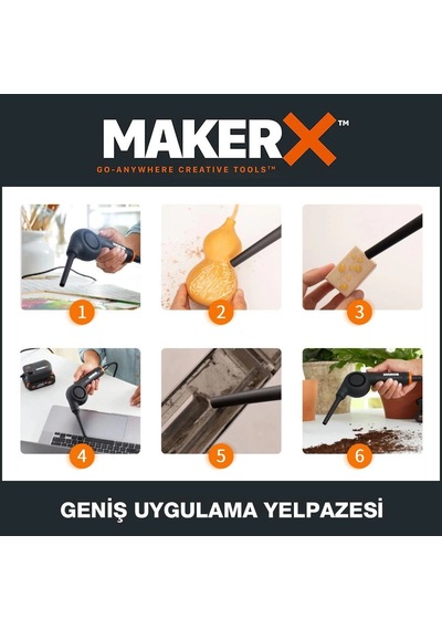 Worx Wx747.9 Makerx 20volt Kömürsüz Profesyonel Mini Üfleyici Akü Dahil Değildir