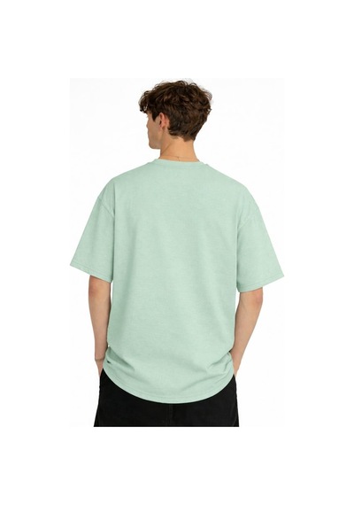 Alemdarshop Blurry - Oversize Erkek Tişört Su Yesılı