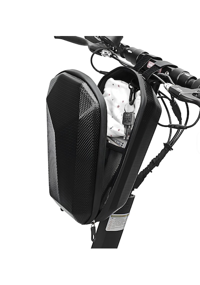 Karbon Desenli Bisiklet Ve Elektrikli Scooter Çantası - 4 Litre - Su Geçirmez Siyah Karbon