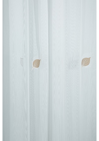 Emi Tül Perde Bej 140x250 Bej - Beyaz