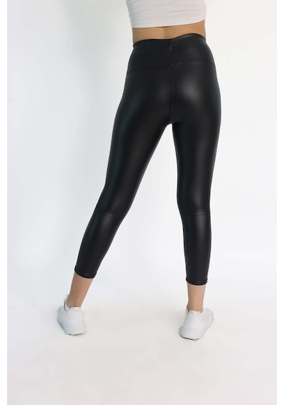 Pucka Fashion Içi Kürklü Deri Taytsiyahxl Siyah