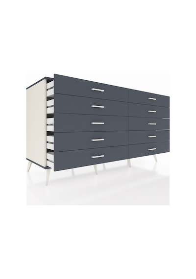 Kronos Konsol 10 Çekmeceli 176x59x99 Aytaşı-antrasit Aytaşı-antrasit