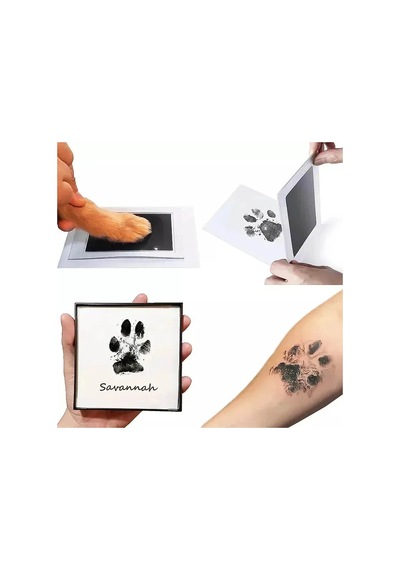 Özel Üretim Köpek Hatırası Ev Hediyesi Dekor Ürünü Pati İzi Fotoğraf Çerçevesi Seti Çok Renkli
