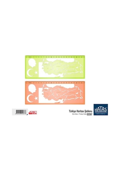 Hatas 02287 Türkiye Haritası Şablonu Çok Renkli