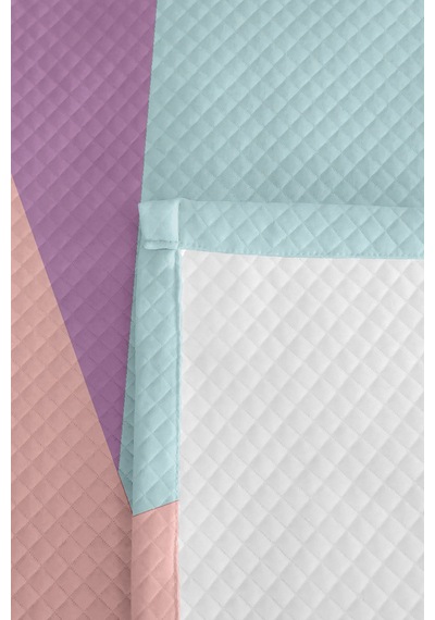 Evimde Bambaşka Pastel Geometrik Kız Çocuk Pike Takımı-modern Pembe Mavi Lila Bebek Odası Yatak Örtüsü-160x220 CM Evimde Bambaşka Pastel Geometrik Kız Çocuk Pike Takımı-modern Pembe Mavi Lila Bebek Odası Yatak Örtüsü-160x220 CM