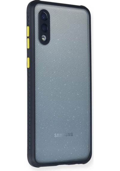 Samsung Galaxy A02 Kılıf Miami Şeffaf Silikon - Lacivert
