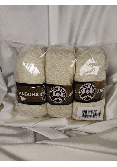 Angora Kırık Beyaz El Örgü İpi 3 Adet - Renk: 004