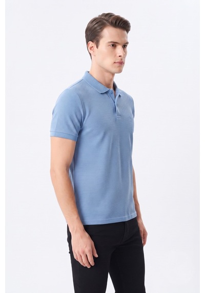 Kamer Erkek Polo Yaka Kısa Kollu Tişört Regular Kalıp 2610 Bgl-st05606 Mavi