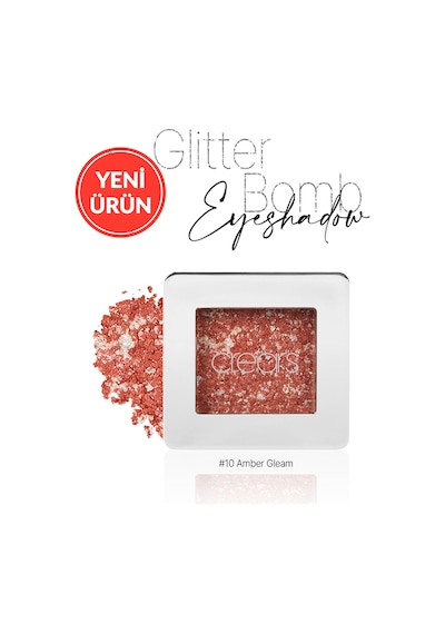 Cre'ars Mücevher Parlaklığında Yoğun Işıltılı Tekli Far Crears Glitter Bomb Eyeshadow 10 Amber Gleam