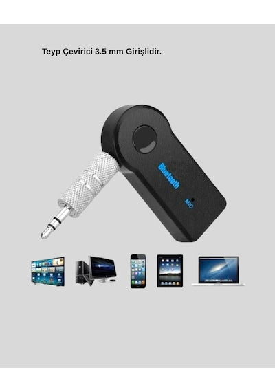 Aux Bluetooth Adaptör Ve 38w Hızlı Araç Şarj Cihazı Seti