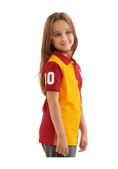 Gsstore Galatasaray Metin Oktay Çocuk Polo T-shirt C88084 Kırmızı - Sarı