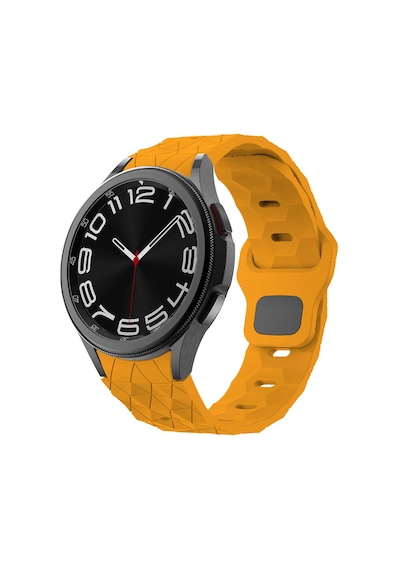 Butam Bilişim Galaxy Uyumlu Waych 5 44mm Krd-116 20mm Futbol Desenli Spor Tasarımlı Silikon Kordo