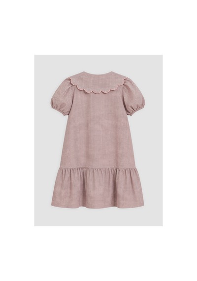 LC Waikiki Alıta Cıty Farkıyla Lcw Kids Pembe Poplin Ekose Kız Çocuk Elbise Pembe - 928242454 Pembe