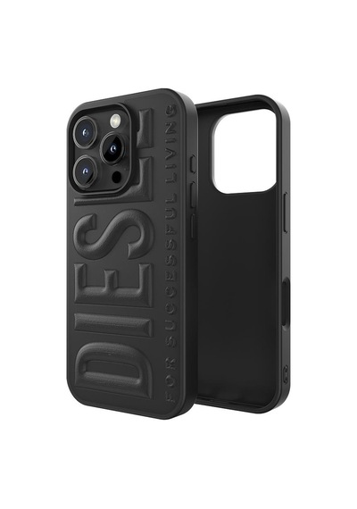 Diesel Apple iPhone 16 Pro Uyumlu 3d Biscotto Kılıf - Siyah