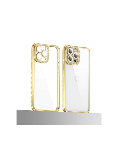 Apple Uyumlu iPhone 13 Pro Kamera Korumalı Taşlı Zore Mina Kılıf-mavi Mavi