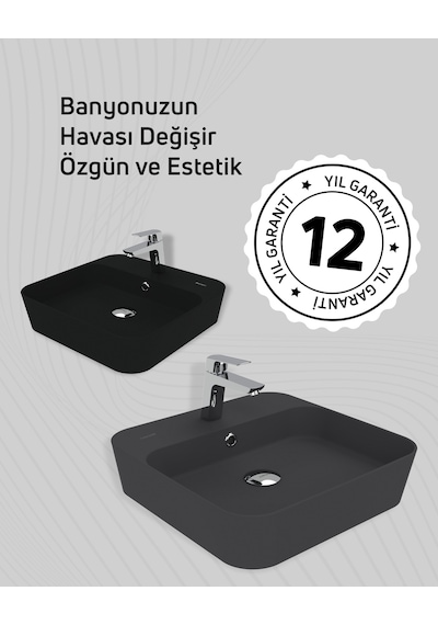 Creavit Loop Kare İnce Çanak Lavabo 45 Cm Mint Lp046-00mt00e-0000