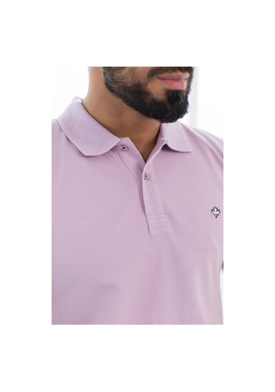 Paul Martin Polo Yaka Regular Fit T-Shirt Lila
