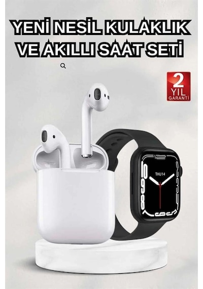 Mey İthalat 2025 Model Akıllı Saat Ve 2.nesil Tws Bluetooth Kulaklık Anc Özelliği Amoled Ekran