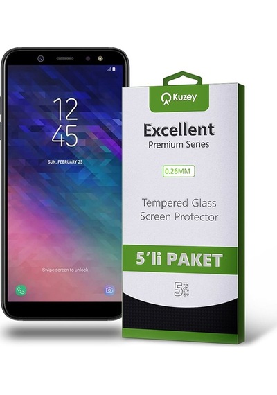 Samsung Uyumlu Galaxy A6 2018 Ekran Koruyucu Cam 5 Adet Ekonomik Paket (541371278) 20 Tl Fark Ile Apple  iPhone Hızlı Şarj Kablosu