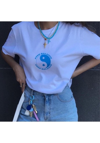 Kalic Studio Find Balance T-shirt Beyaz